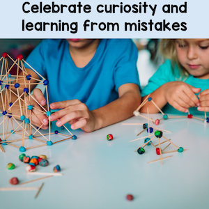 celebrate curiosity and learning from mistakes