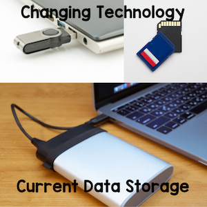 Changing technology current data storage