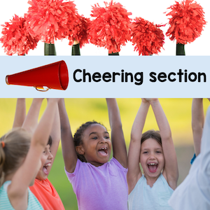 cheering section