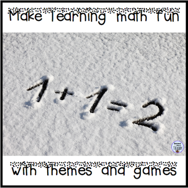 Make learning math fun with themes and games. #winter #mathgames #wintermath 