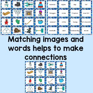 matching images and words helps to make connections