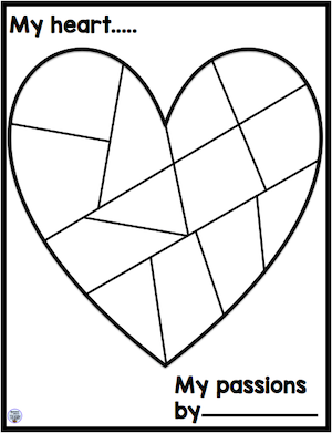 passions heart template