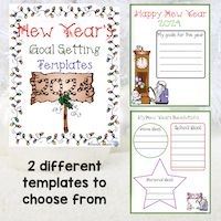 New Year's goal setting templates English version