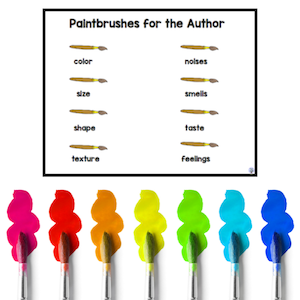 paintbrushes for the author