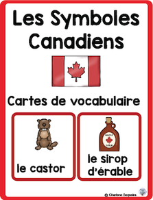 les symboles Canadiens cartes de vocabulaire
