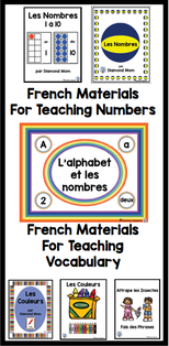 French materials for teaching numbers and vocabulary