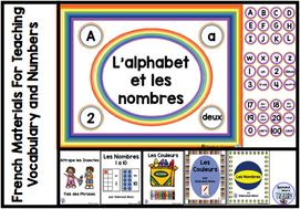 French materials for teaching vocabulary and numbers