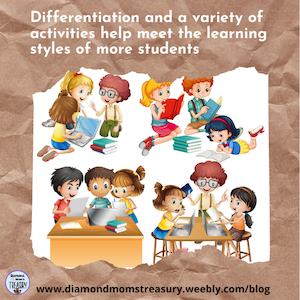 Differentiation and variety of activities