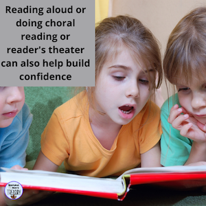 Reading together helps to build confidence