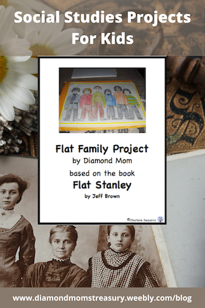 project for learning with cover image of Flat Family project on a background of an old photo of a family