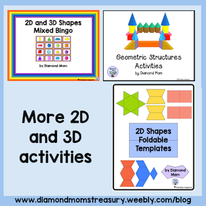 more 2D and 3D activities resources