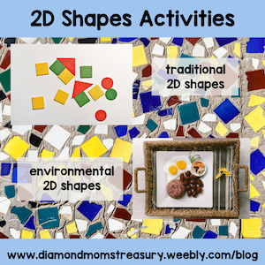 2D shapes activities, both traditional and environmental shapes