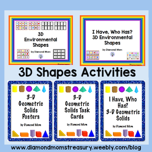 3D shapes activities resources