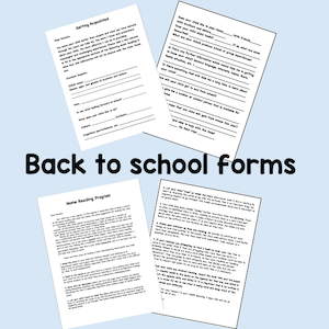 back to school forms