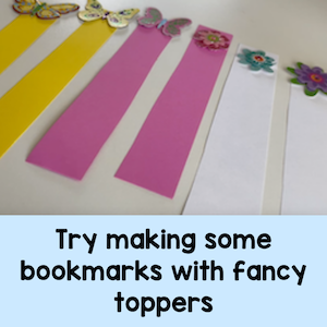 bookmarks with fancy topppers