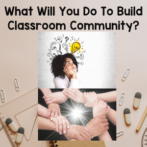 What will you do to build classroom community?
