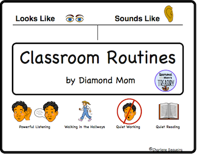 routines help with classroom management. Girl doing calendar