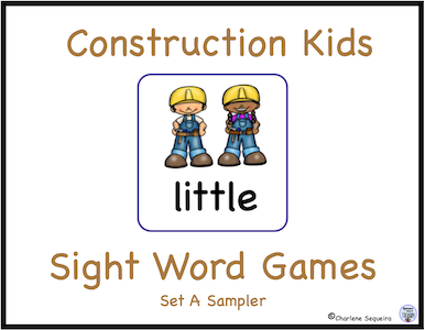 construction kids sight word sampler