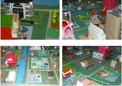 Sample of a 3D community created by grade 1 and 2 students