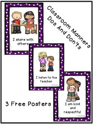 classroom management dos and don'ts posters freebie