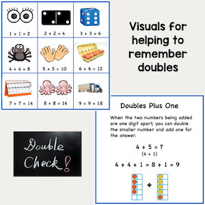 visuals for helping to remember doubles and doubles plus one