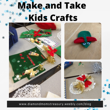 Create Christmas gifts from assorted items at a make and take station.