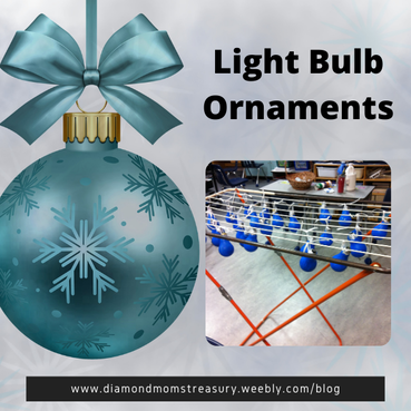 Light bulb Christmas ornaments