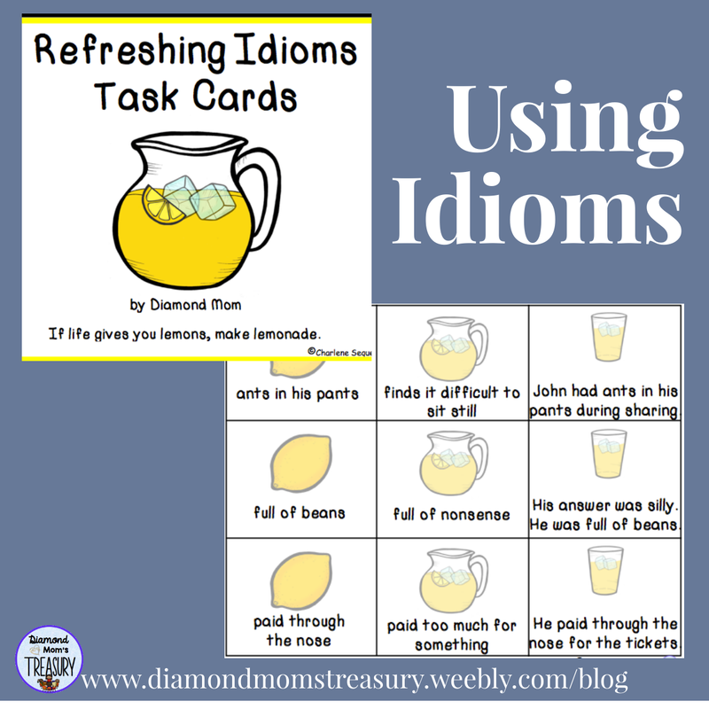Using Idioms: Refreshing idioms task cards resource