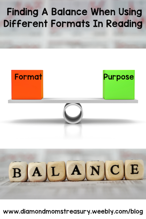 Finding a balance when using different formats in reading