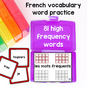 French vocabulary word practice