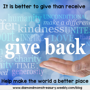 It is better to give than receive.