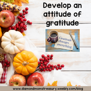 develop an attitude of gratitude