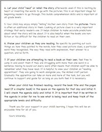home reading letter to parents page 2