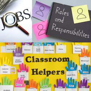 assign roles and responsibilities for classroom jobs