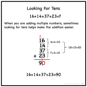looking for tens and regrouping