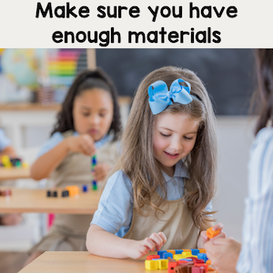 make sure you have enough materials