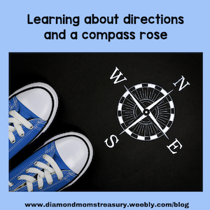 Learning about directions and a compass rose
