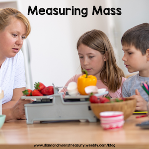 Measuring mass using non-standard units of food.