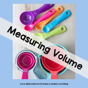 Measuring volume for dry ingredients using standard measurement tools.