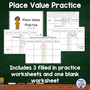 place value practice worksheets