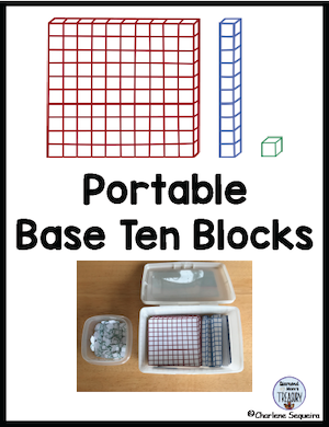 Portable Base Ten Blocks Math Manipulatives.