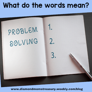 Problem solving-what do the words mean?