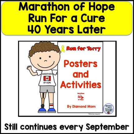 Terry Fox started the Marathon of Hope 40 years ago before he died of cancer. Get a free set of posters and activities to share this special event that happens every September.