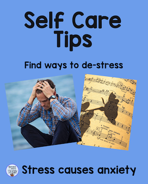 Self care tips for back to school. Find ways to de-stress.Stress causes anxiety.