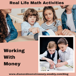 Working with money is challenging for many children. Being able to apply the use of money to real life situations helps with the concepts. 