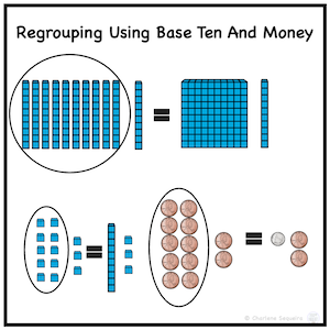 regrouping using base ten and money
