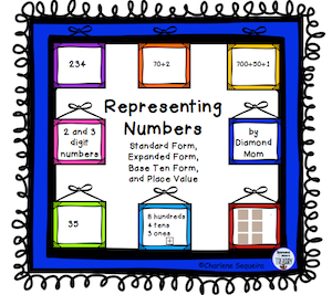 Representing numbers. Math manipulative for the classroom.