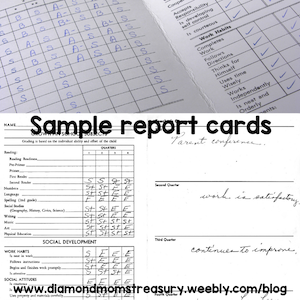 sample report cards