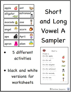 short and long vowel A sampler