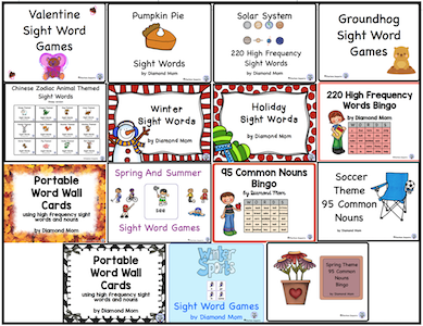 cover images of sight word resources
